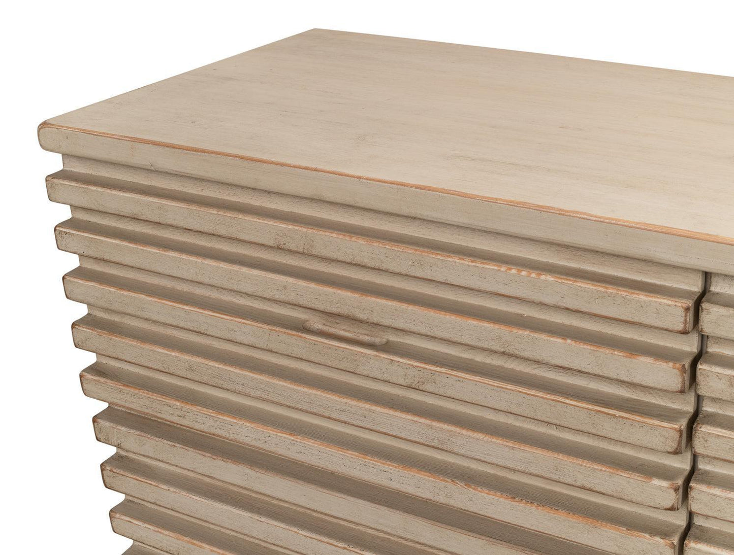 Credenza moderna a coste grigio pietra 