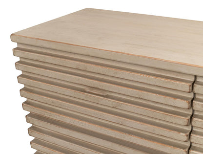 Credenza moderna a coste grigio pietra 