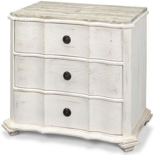 Comodino Moonlight White a 3 cassetti