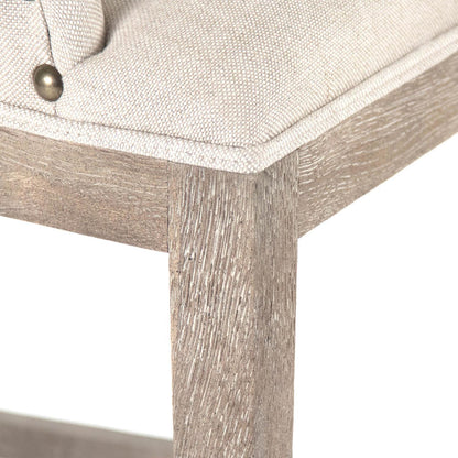 Sgabelli da bar in lino con chiodi