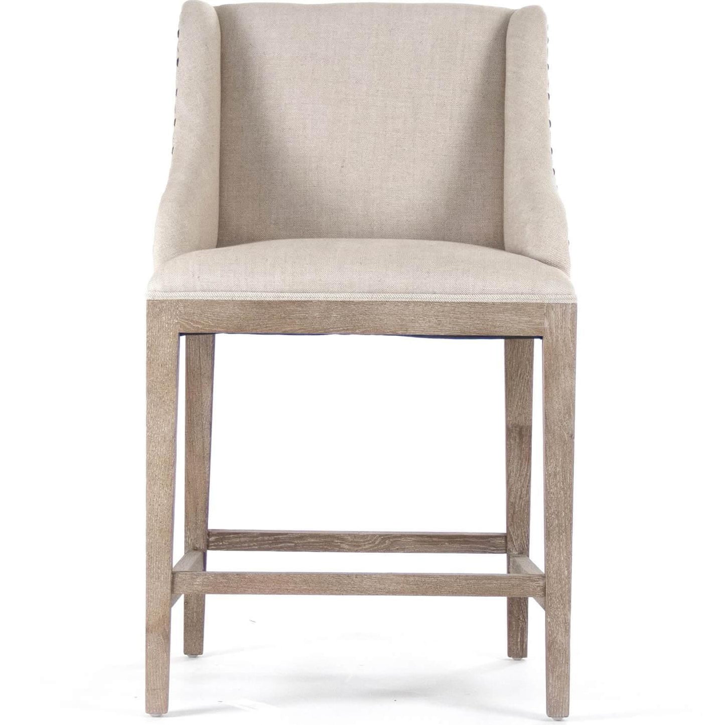 Sgabelli da bar in lino con chiodi