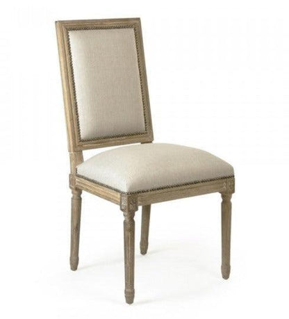 Sedie laterali Natural Louis con borchie