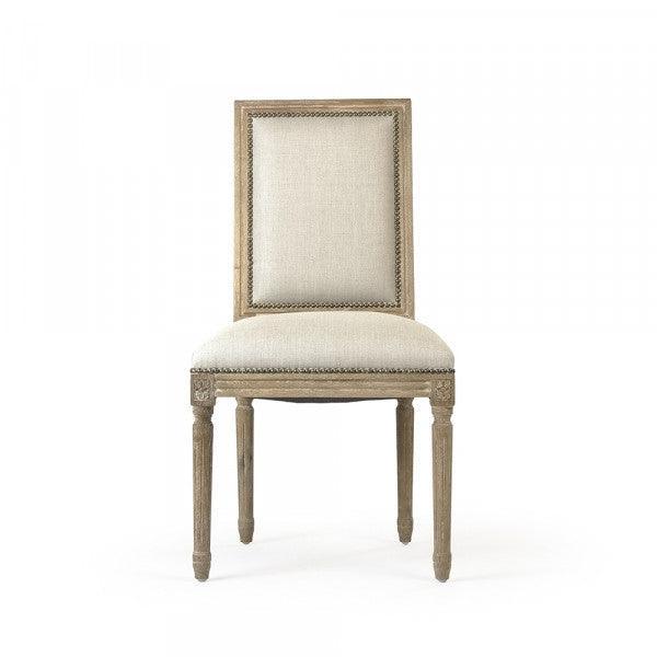 Sedie laterali Natural Louis con borchie