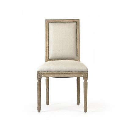 Sedie laterali Natural Louis con borchie