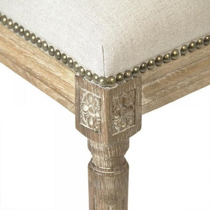 Sedie laterali Natural Louis con borchie