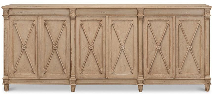 Credenza con frecce incrociate beige naturale 