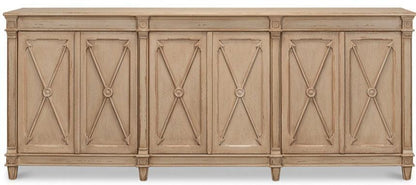 Credenza con frecce incrociate beige naturale 