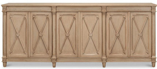 Credenza con frecce incrociate beige naturale 