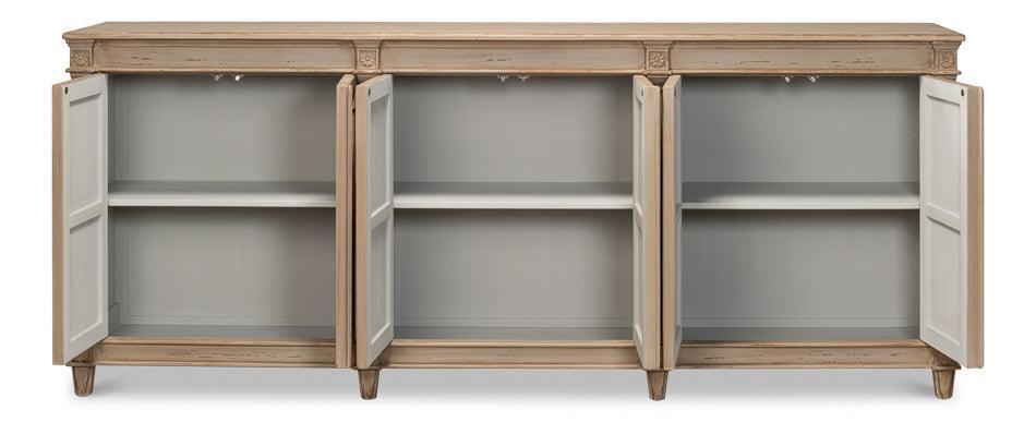 Credenza con frecce incrociate beige naturale 
