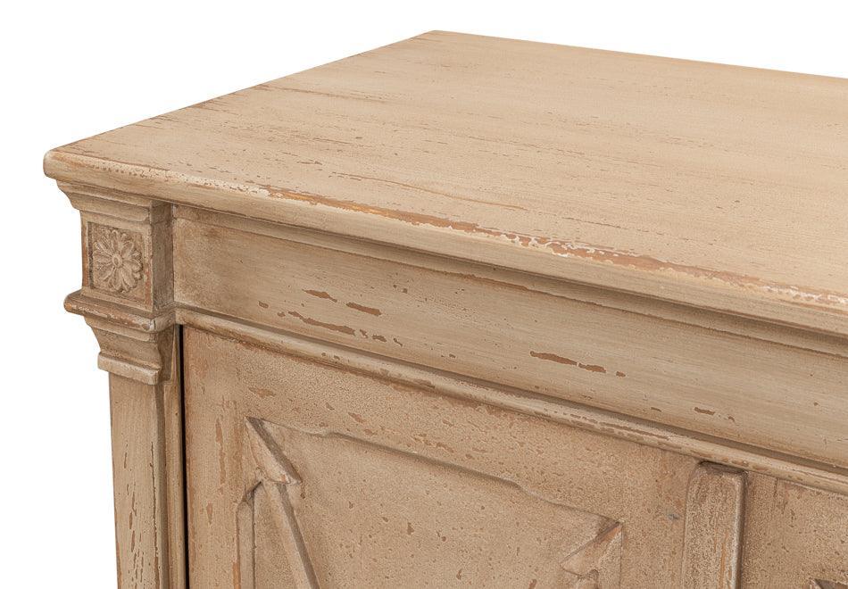 Credenza con frecce incrociate beige naturale 