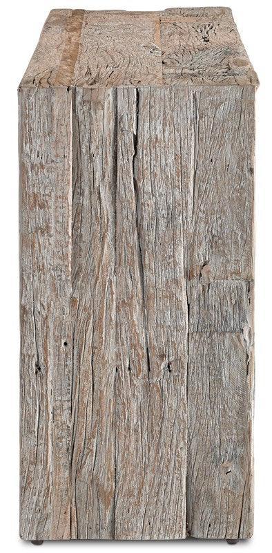 Tavolo consolle in legno naturale di recupero costiero