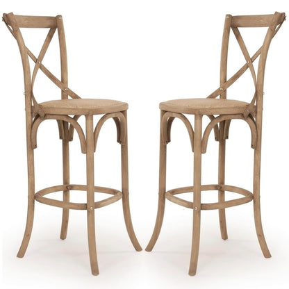 Sgabello da bar parigino in rovere naturale