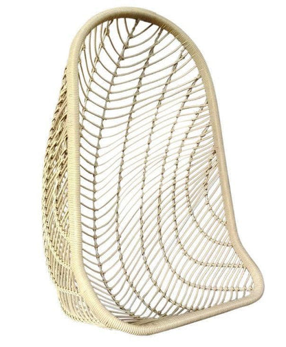 Sedia sospesa da esterno in rattan naturale