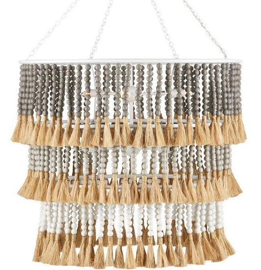 Lampadario Saint Barts a più livelli naturale