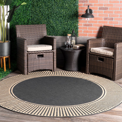 Tappeto per interni/esterni con bordo classico Nuloom Leah