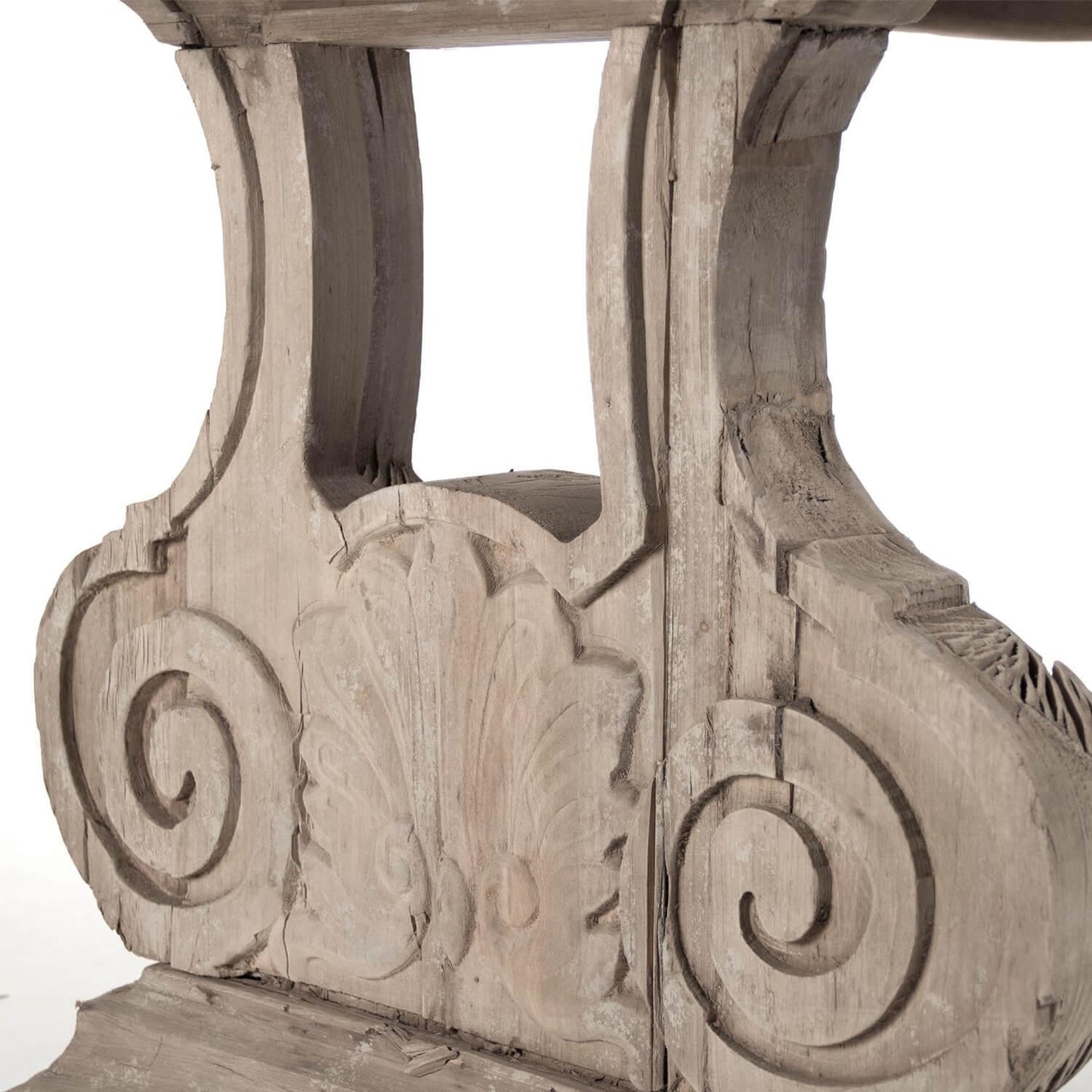 Tavolo da pranzo con doppio piedistallo in stile antico