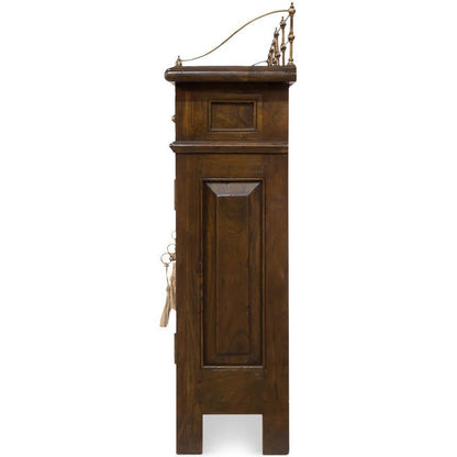 Credenza lunga in noce inglese antico 