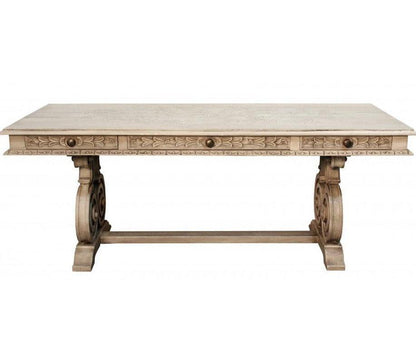 Tavolo decorato dipinto con cassetti