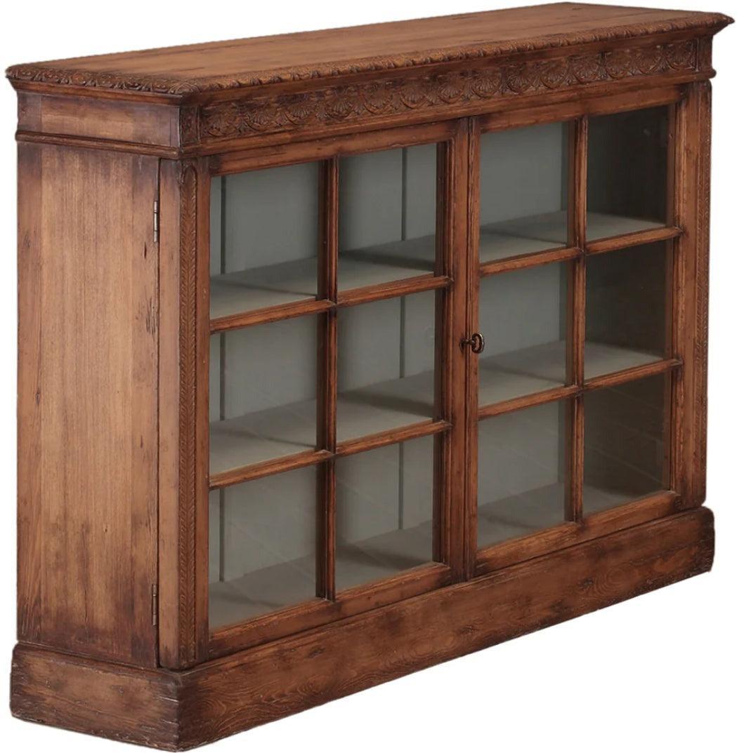 Consolle frontale in vetro riccamente intagliato