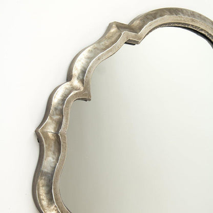 Specchio ovale vintage glamour smerlato