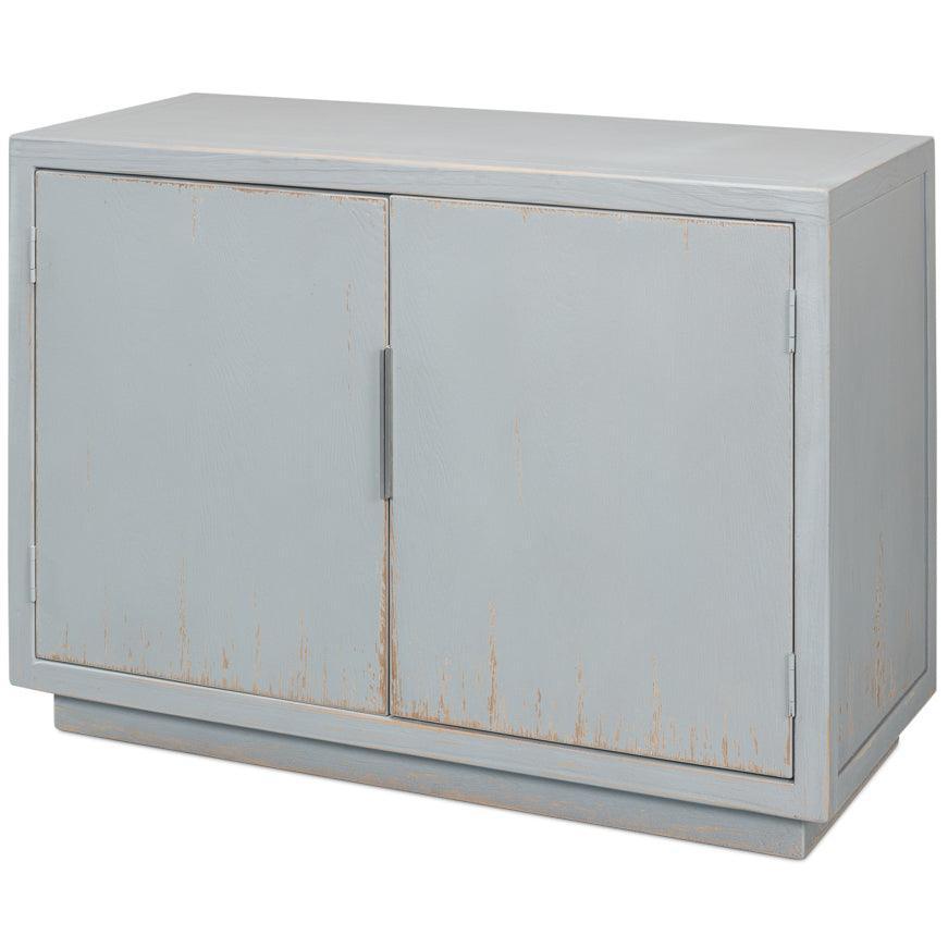 Credenza a 2 ante blu patinato