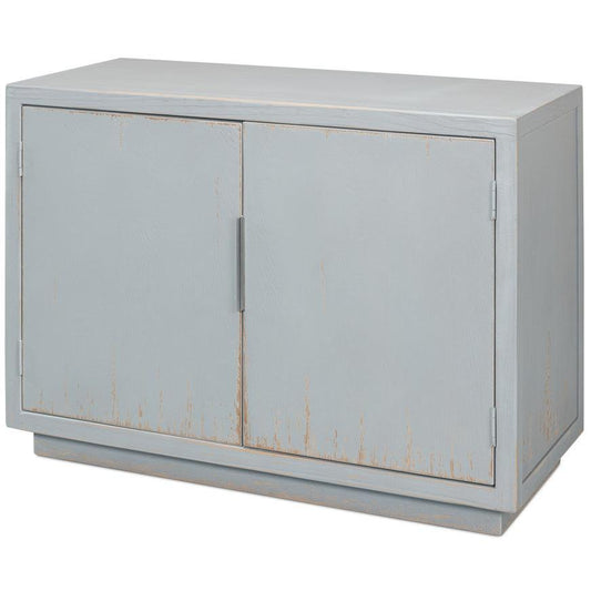 Credenza a 2 ante blu patinato