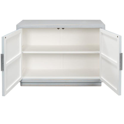 Credenza a 2 ante blu patinato