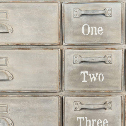 Baule numerato in metallo patinato