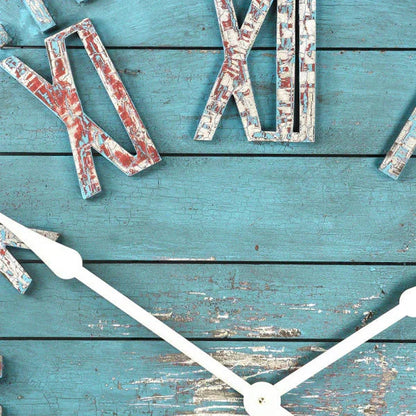 Orologio vintage blu costiero invecchiato