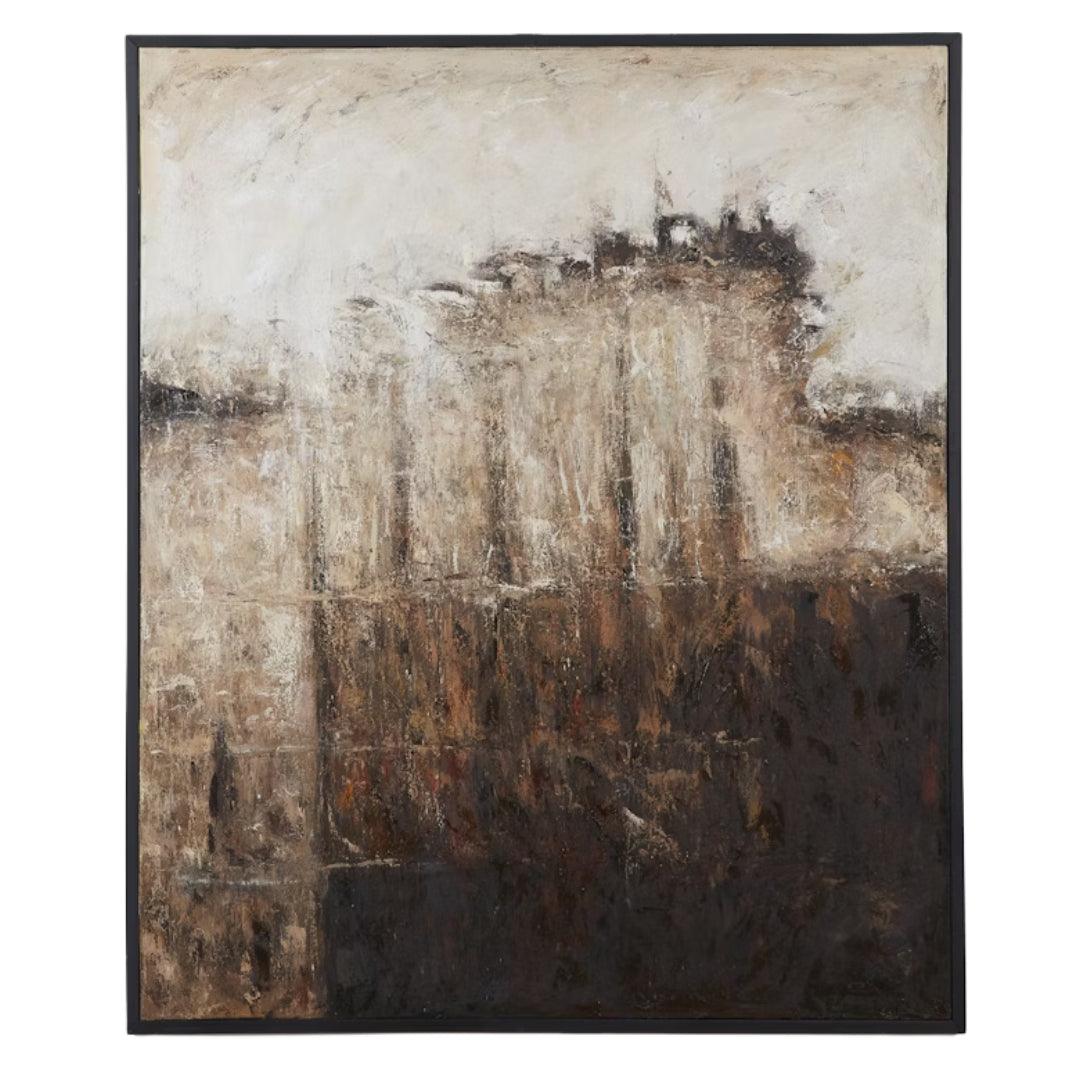 Arte murale su tela astratta dipinta a olio