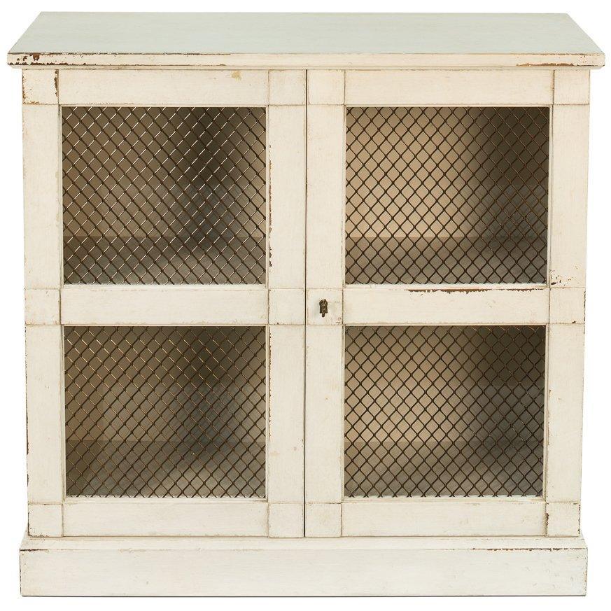 Piccola credenza francese con porta a rete