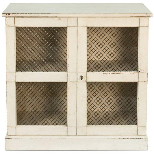 Piccola credenza francese con porta a rete