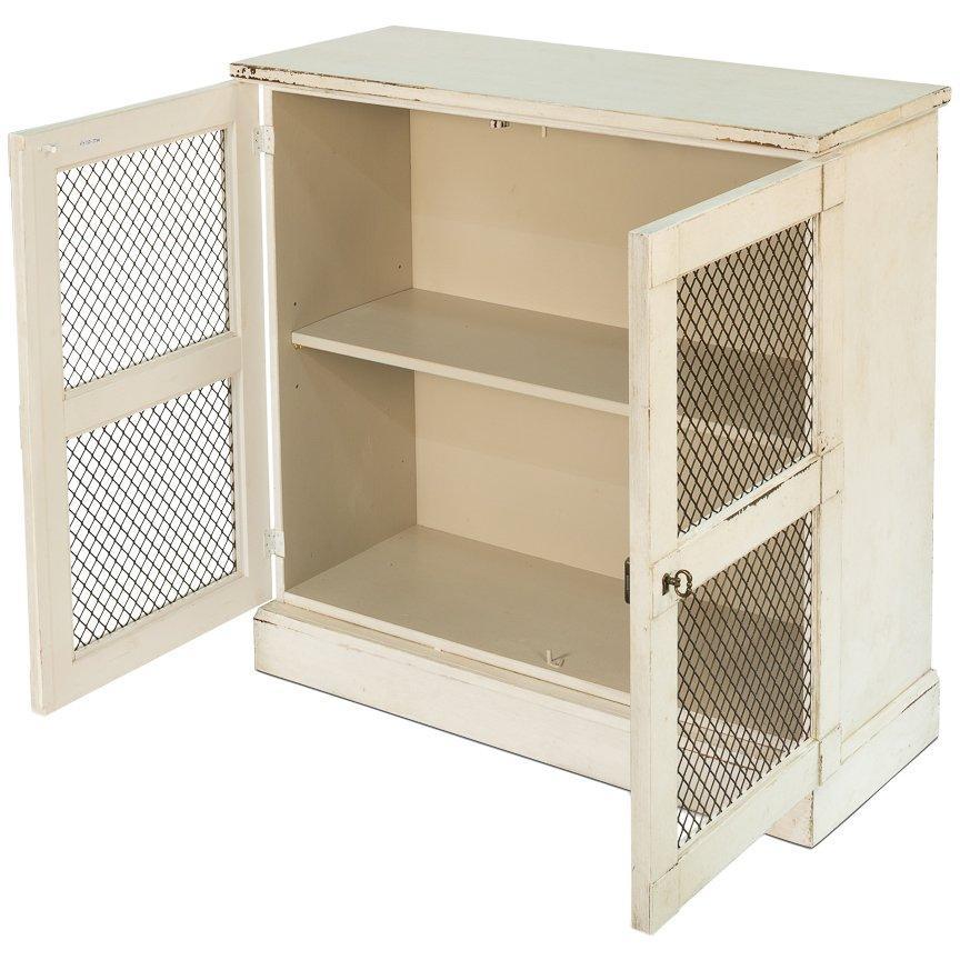 Piccola credenza francese con porta a rete