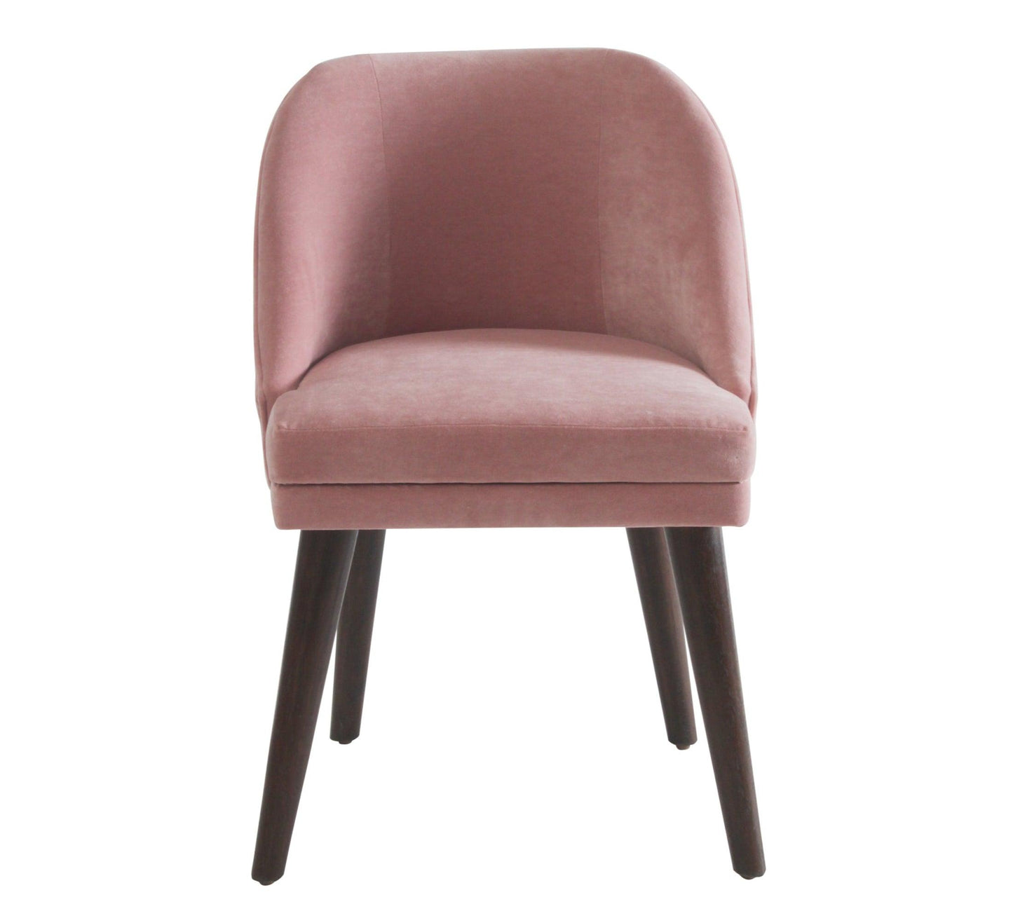 Sedia da pranzo in velluto rosa Mod