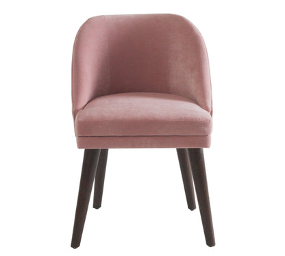 Sedia da pranzo in velluto rosa Mod