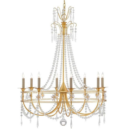 Lampadario in cristallo dorato Princessa