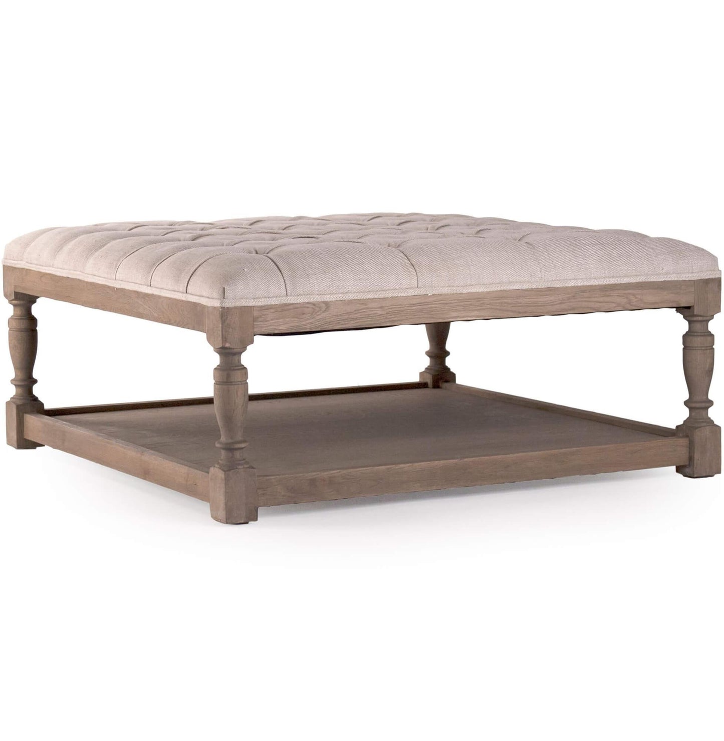 Pouf quadrato trapuntato Provence