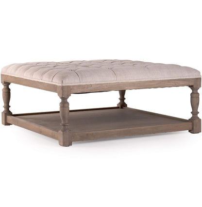 Pouf quadrato trapuntato Provence