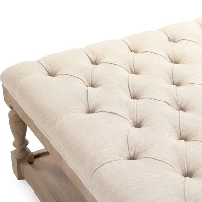 Pouf quadrato in rovere recuperato