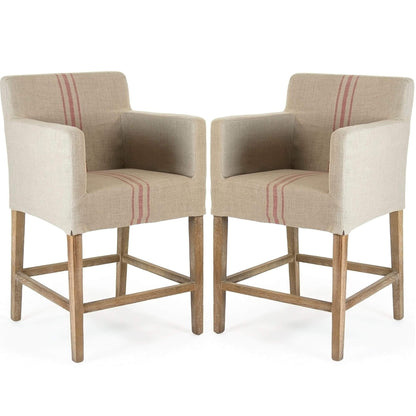 Sgabelli da bar Avignon a strisce rosse