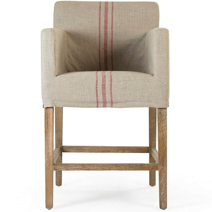 Sgabelli da bar Avignon a strisce rosse