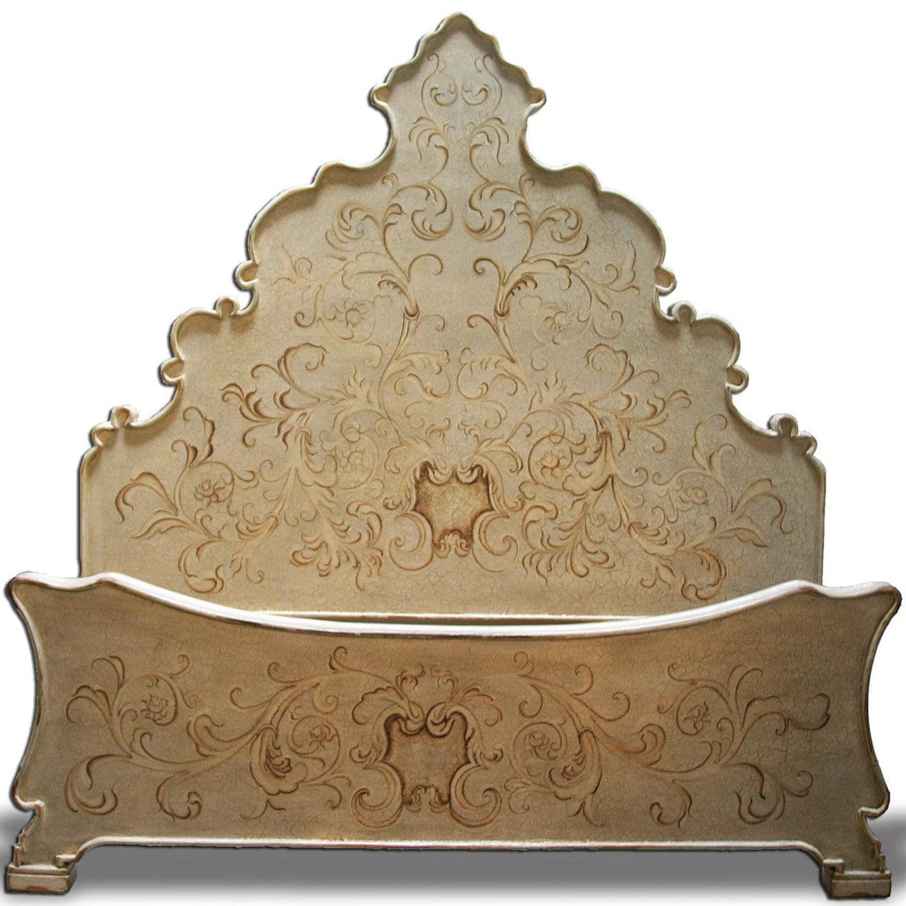 Letto veneziano dipinto regale