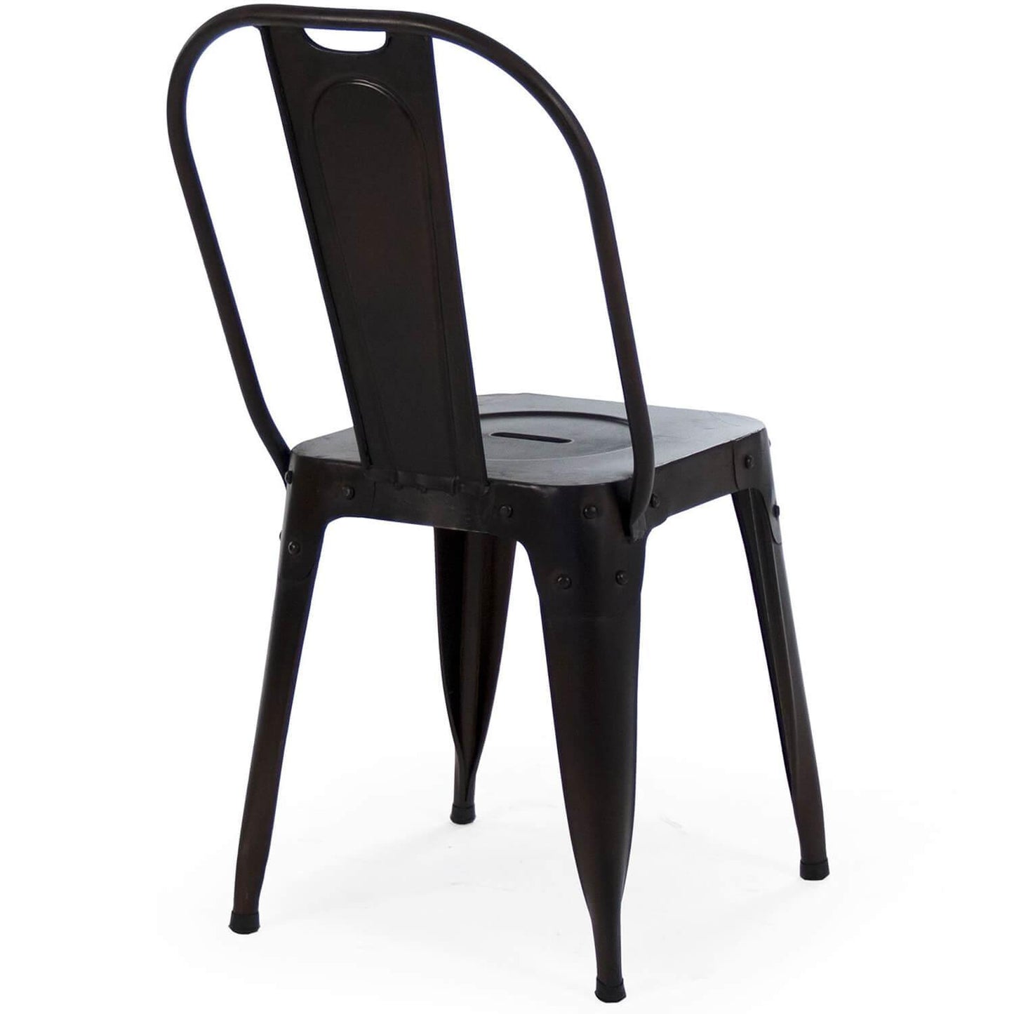 Sedie retrò in metallo nero - Coppia