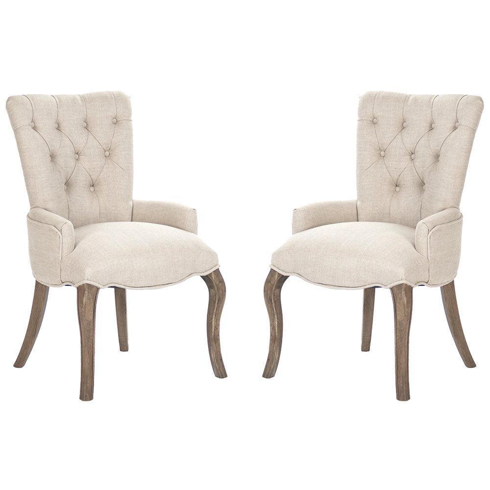 Sedie francesi con schienale ad anello e trapuntatura - Coppia