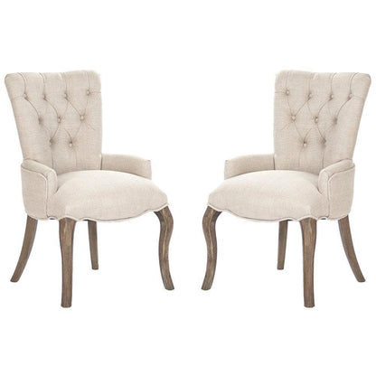 Sedie francesi con schienale ad anello e trapuntatura - Coppia