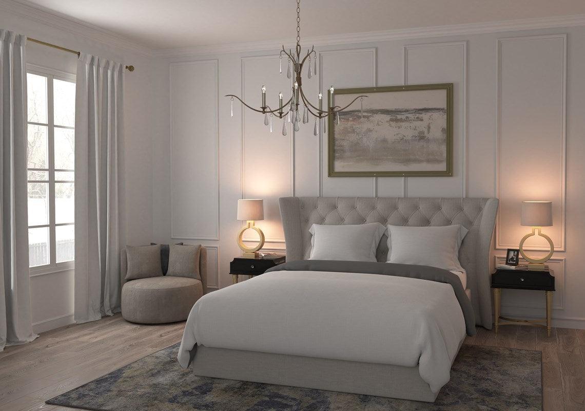 Lampadario a lume di candela in cristallo di rocca dorato