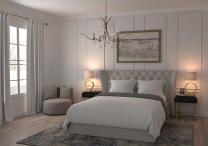 Lampadario a lume di candela in cristallo di rocca dorato