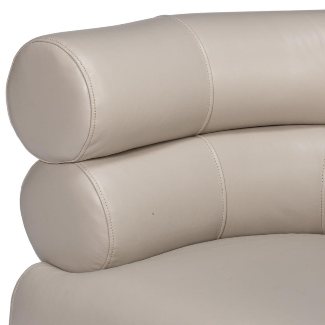 Poltrona in pelle bianca cristallo