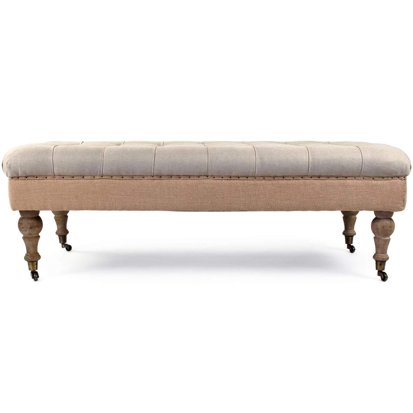 Pouf imbottito in rovere Royal Maison