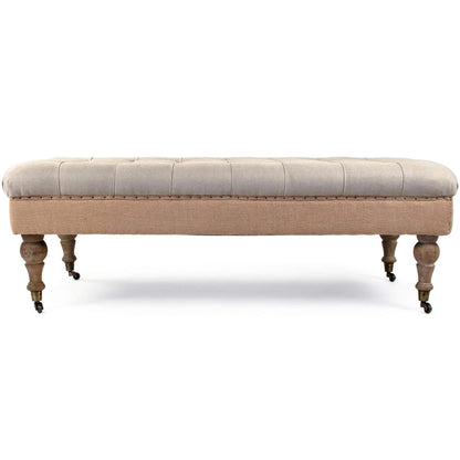 Pouf imbottito in rovere Royal Maison